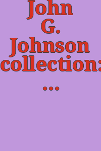 John G. Johnson collection: catalogue of paintings.