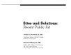 Sites and solutions : recent public art : [exhibition] October 12-November 18, 1984, Freedman Gallery, Albright College, Reading, Pennsylvania ; January 9-February 2, 1985, Gallery 400, College of Architecture, Art, and Urban Planning, The University of Illinois at Chicago.