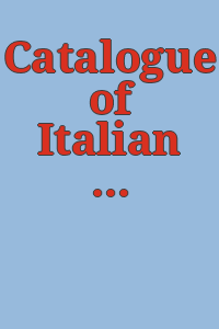 Catalogue of Italian drawings [by] Keith Andrews.