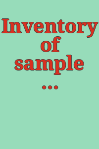 Inventory of sample books / Essex Institute, James Duncan Phillips Library.
