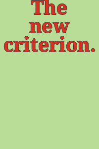 The new criterion.