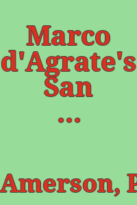Marco d'Agrate's San Bartolomeo : an introduction to some problems / by L. Price Amerson, Jr.