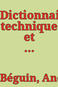 Dictionnaire technique et critique du dessin / André Béguin.