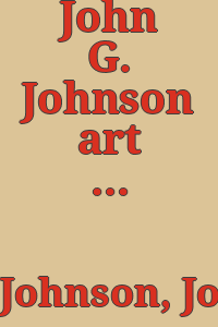 John G. Johnson art collection, private view, Wednesday, October 24, 1923, modern pictures.