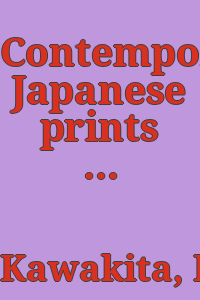Contemporary Japanese prints / Translated by John Bester.