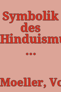Symbolik des Hinduismus und des Jainismus / tafelband von Volker Moeller.
