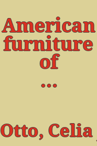 American furniture of the nineteenth century.