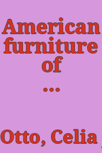 American furniture of the nineteeth century / Celia Jackson Otto.