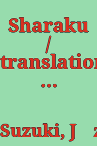 Sharaku / translation by John Bester.