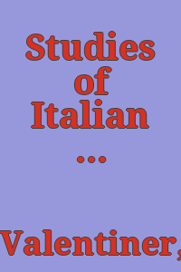 Studies of Italian Renaissance sculpture / W.R. Valentiner.
